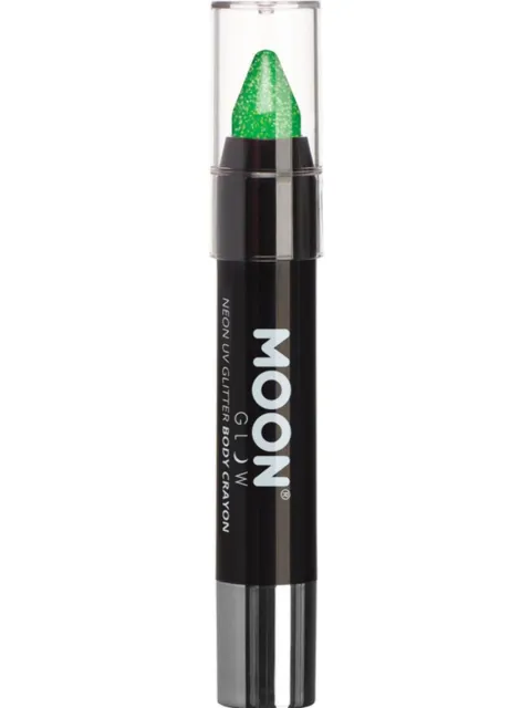 Moon farvestift UV GRØN Glitter