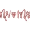 Mr-Mrs ballontekst i rosegold