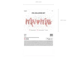 Mr-Mrs ballontekst i rosegold
