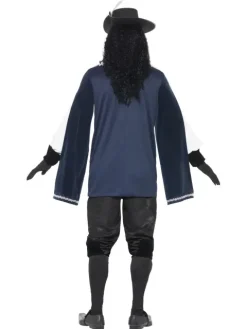 Musketer kostume i mørkeblå
