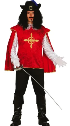Musketer kostume i rød