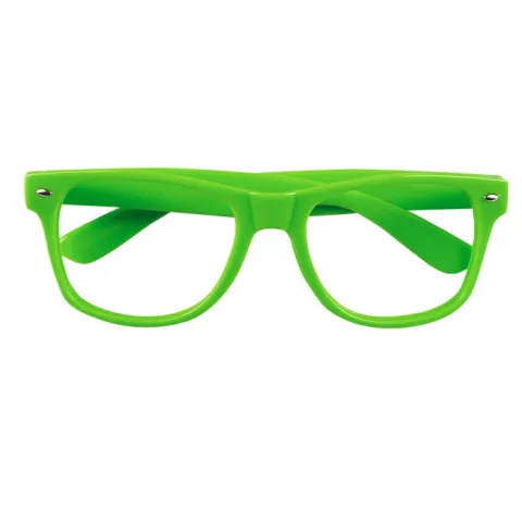 Neonbrille uden glas i grøn