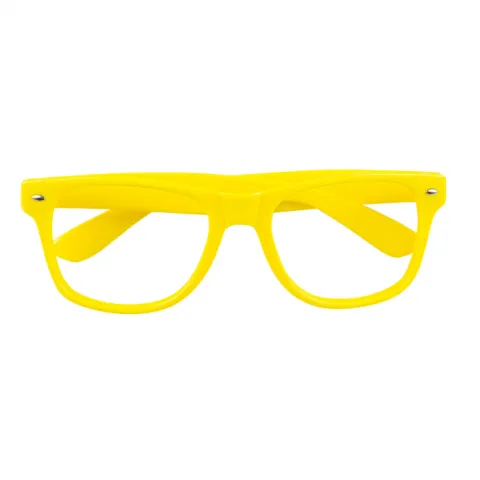 Neonbrille uden glas i gul