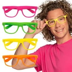 Neonbrille uden glas i gul
