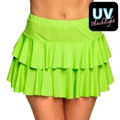 Neon grøn mini nederdel UV