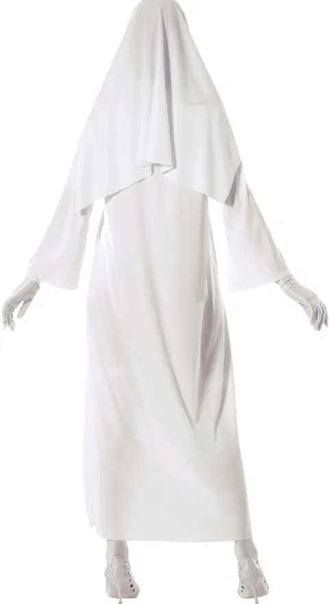 Nonne kostume i hvid