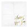 Nytårs servietter Happy new year i hvid