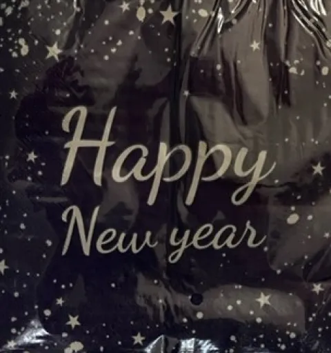 Nytårs servietter i Mørkeblå med Happy new year tekst