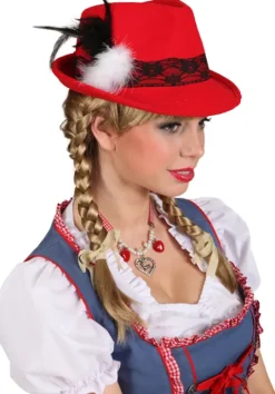 Oktoberfest hat til kvinder - rød
