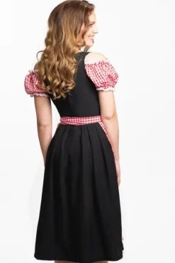Oktoberfest kjole Anne- Rød/Sort