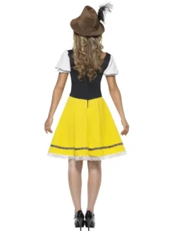 Oktoberfest Kjole i gul-grøn