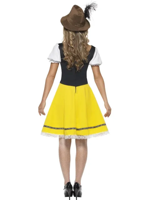 Oktoberfest Kjole i gul-grøn