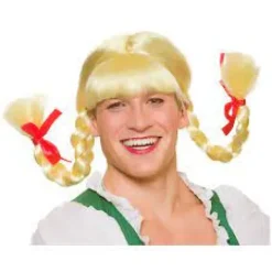 Oktoberfest paryk - Funny beer girl