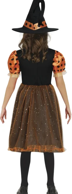 Orange heksekostume