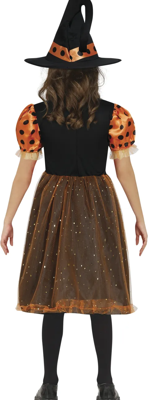 Orange heksekostume