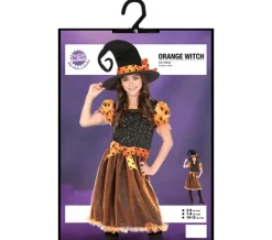 Orange heksekostume