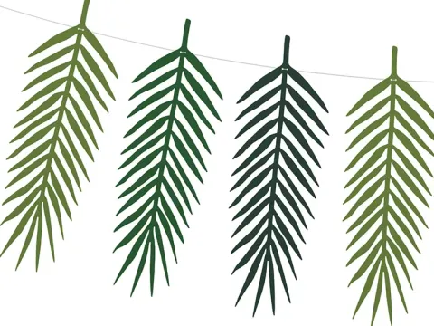 Palme guirlande DIY i karton