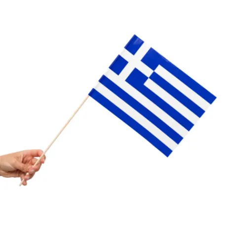 Papirflag på pind 10 stk - Grækenland
