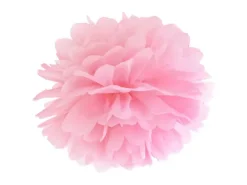 Papir pom pom lyserød Ø35