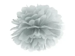 Papir pom pom sølv Ø35