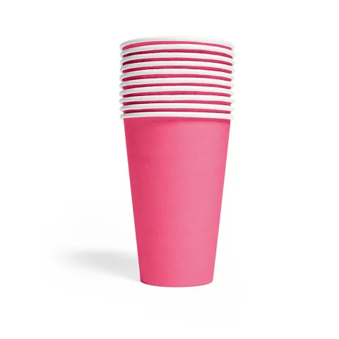 Papkopper i pink 350 ml