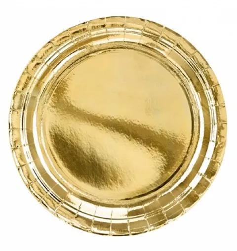 Paptallerken ø 23 cm GULD LUX