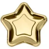 Paptallerkener Stjerne 23 cm GULD