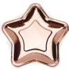 Paptallerkener Stjerne 18 cm ROSEGOLD