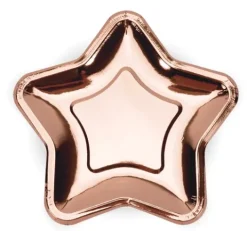 Paptallerkener Stjerne 18 cm ROSEGOLD