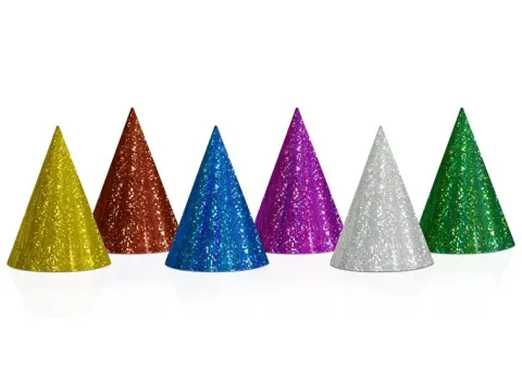 Partyhatte Metallic i pink