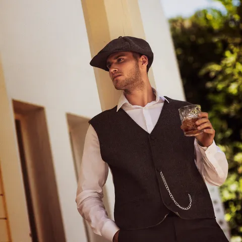 Peaky Blinders vest og hat