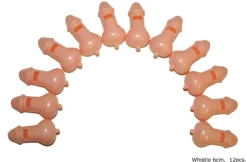 Penis fløjter i plast 12 stk.