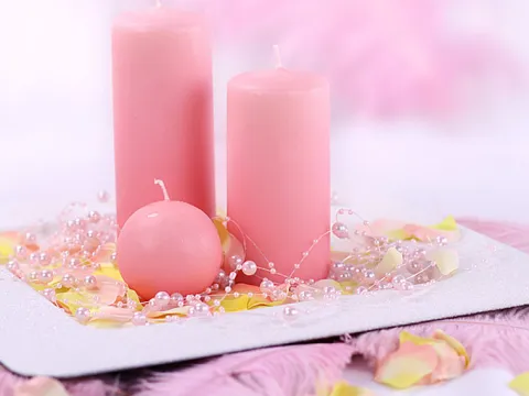 Perleguirlande i Gammel-rosa