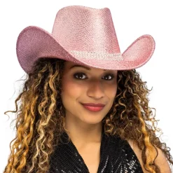 Pinkglitter cowboyhat 