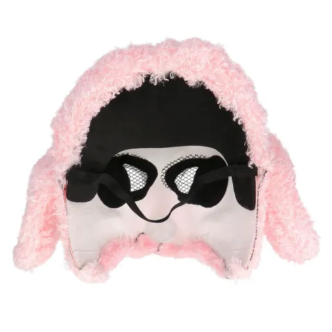 Pink Puddel Plys halvmaske