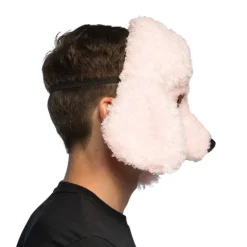 Pink Puddel Plys halvmaske