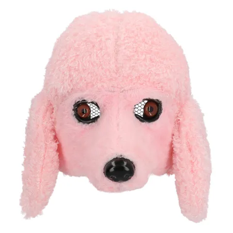 Pink Puddel Plys halvmaske