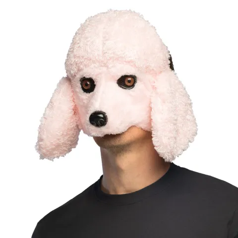 Pink Puddel Plys halvmaske