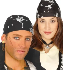 Pirat bandana med kranier