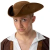 Pirathat Tricorn i brun LUX