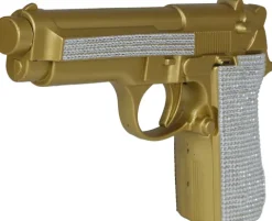 Pistol i guld-glitter