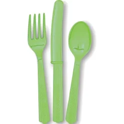 Plastbestik, 18dele LIMEGRØN