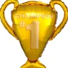 Pokal folieballon i guld - Champion