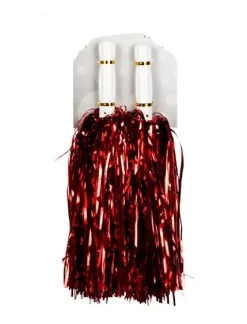 Pom Pom Cheerleader i metallic rød