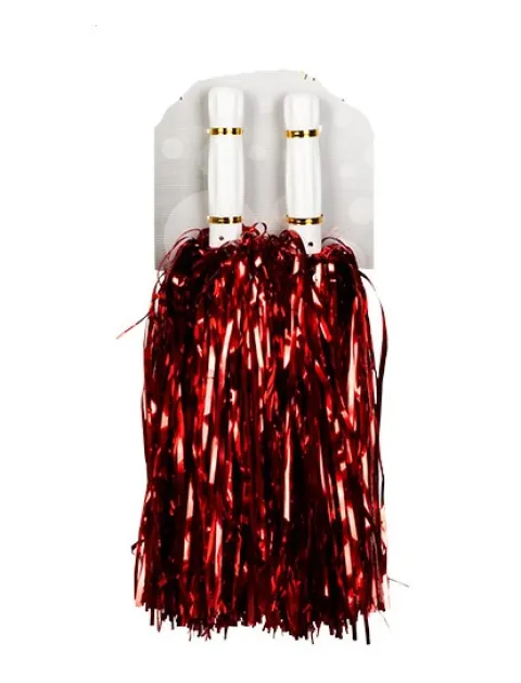 Pom Pom Cheerleader i metallic rød