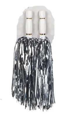 Pom Pom Cheerleader i metallic sølv