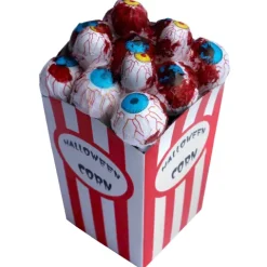 Popcorn bæger med øjne