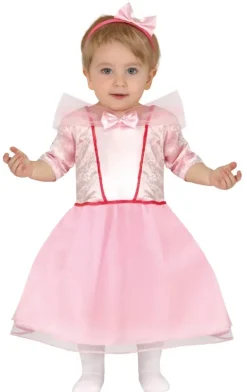 Prinsesse kjole LYSERØD til de mindste
