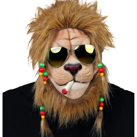 Rasta løve halvmaske