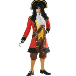 Rød Pirat Kostume - Captain Lakehoff